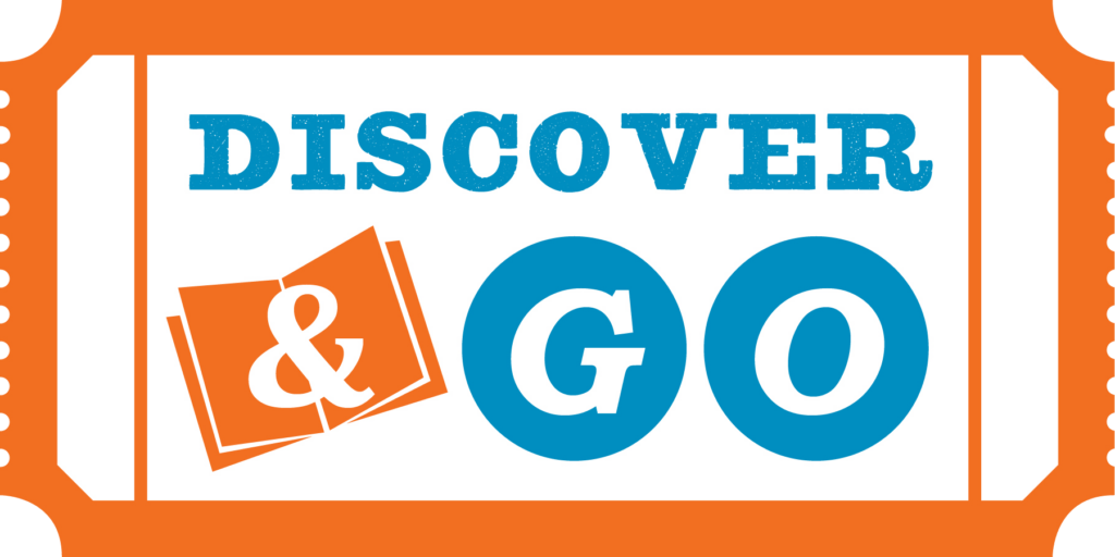 A logo with the text Discover and Go