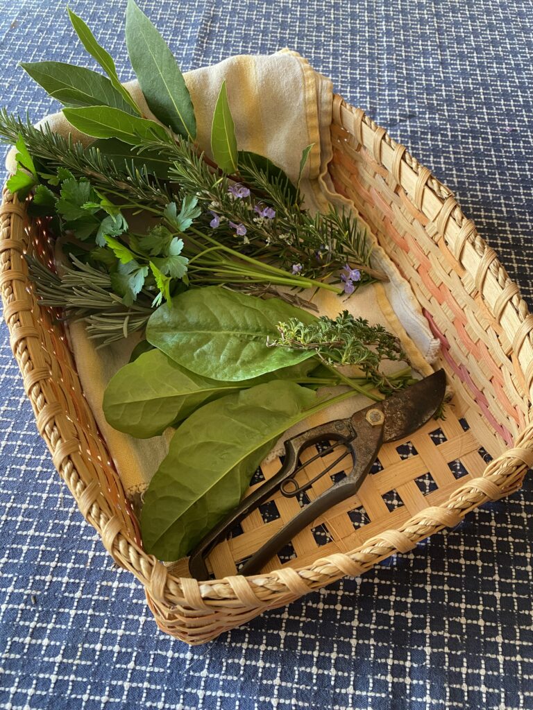 small handmade reed basket