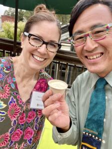 Garden Membership Manager Mary Canales with Photographer Stephen Woo